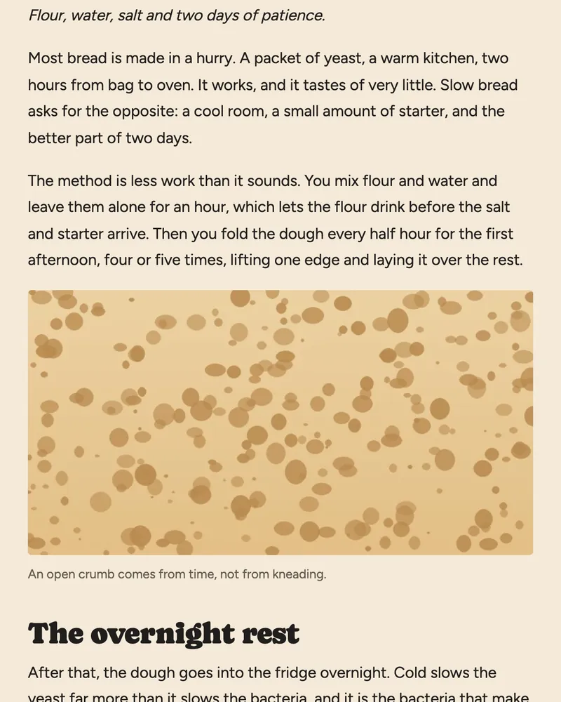 The reader: a saved article set as plain text, with its own picture and section headings.